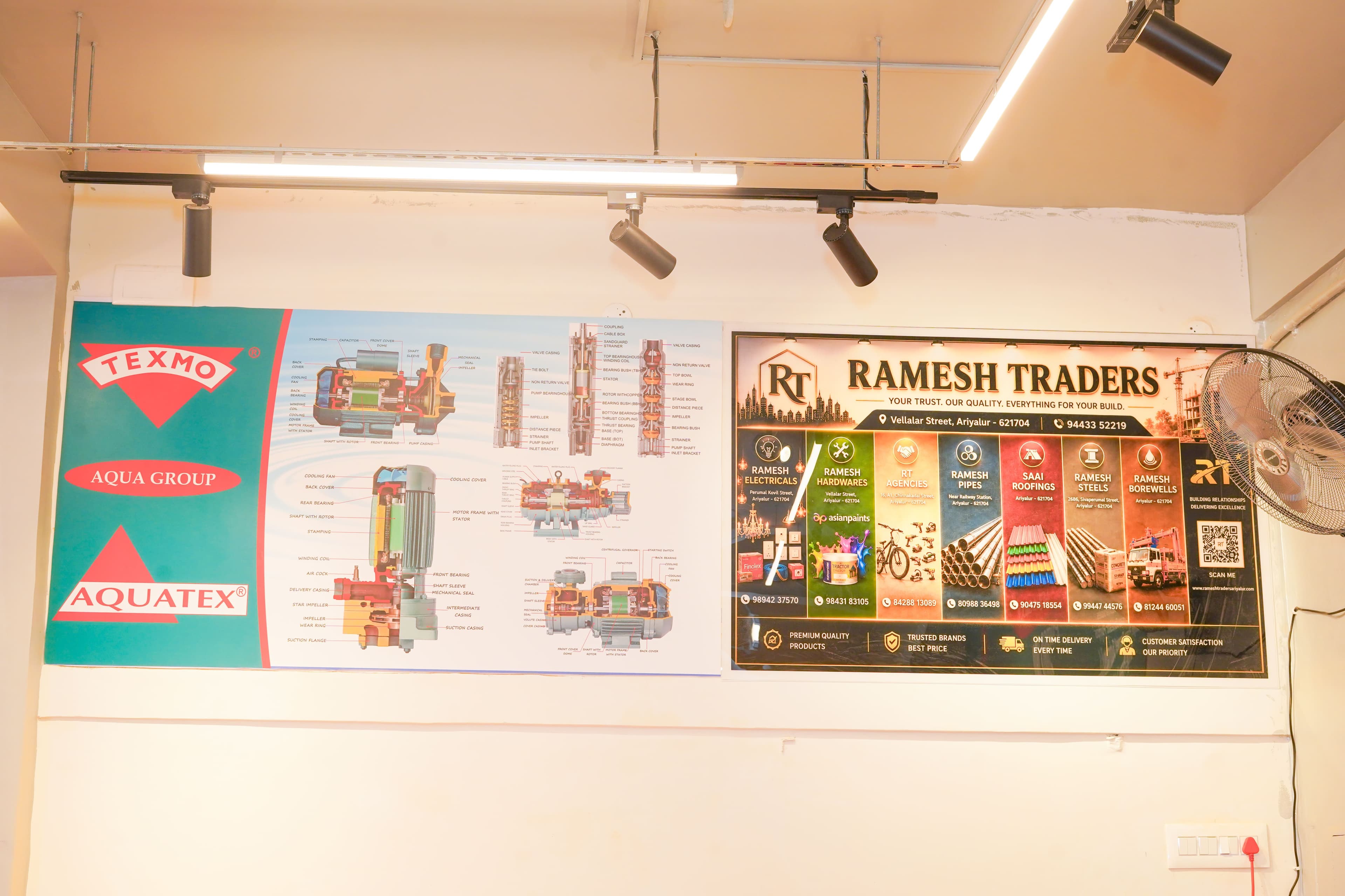 AQUATEX motors and pumps at Ramesh Traders Ariyalur